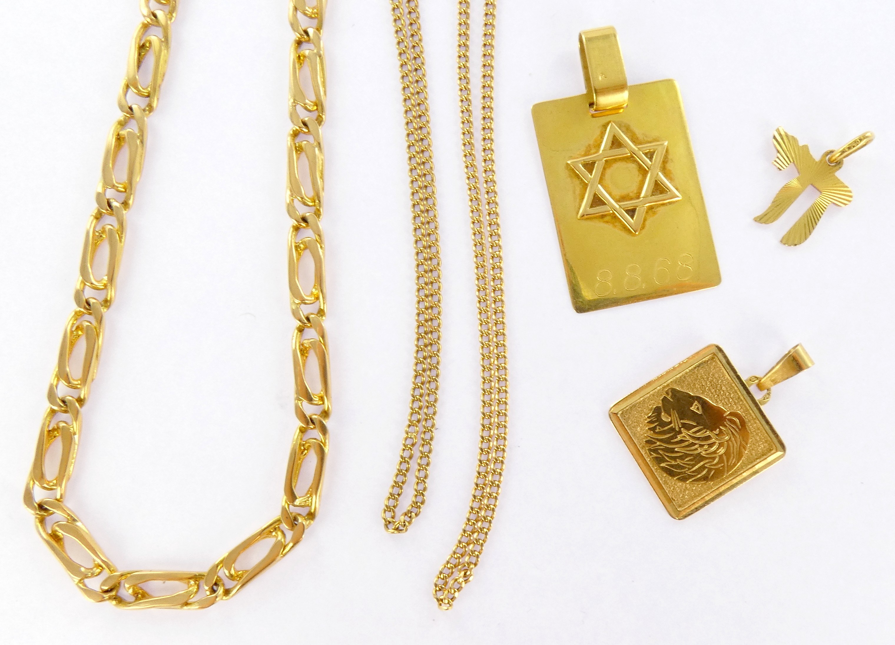 Lot 25 — 1 Collier Or 750 mil. Non poinçonné, 41.9g, 1 Pendentif Or 7